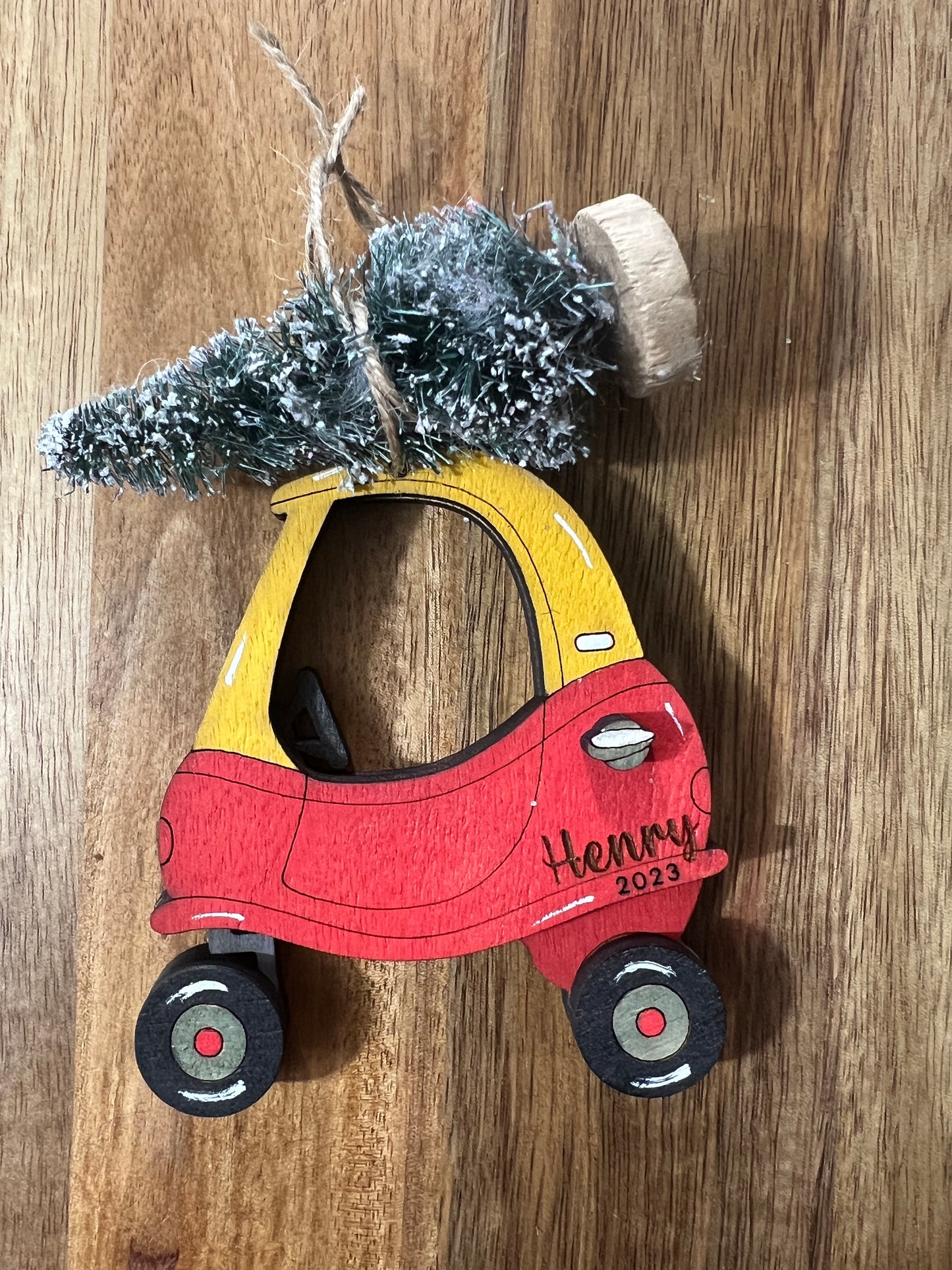 Personalized Cozy Coupe Ornaments