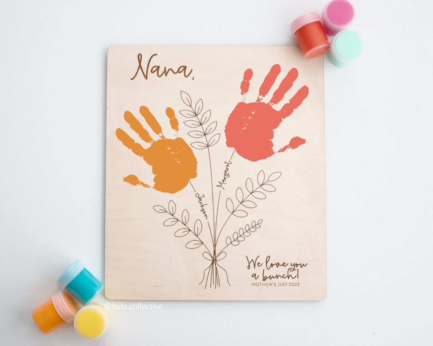 Mother's Day Wooden Handprint Sign