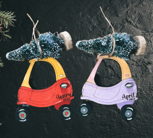 Personalized Cozy Coupe Ornaments