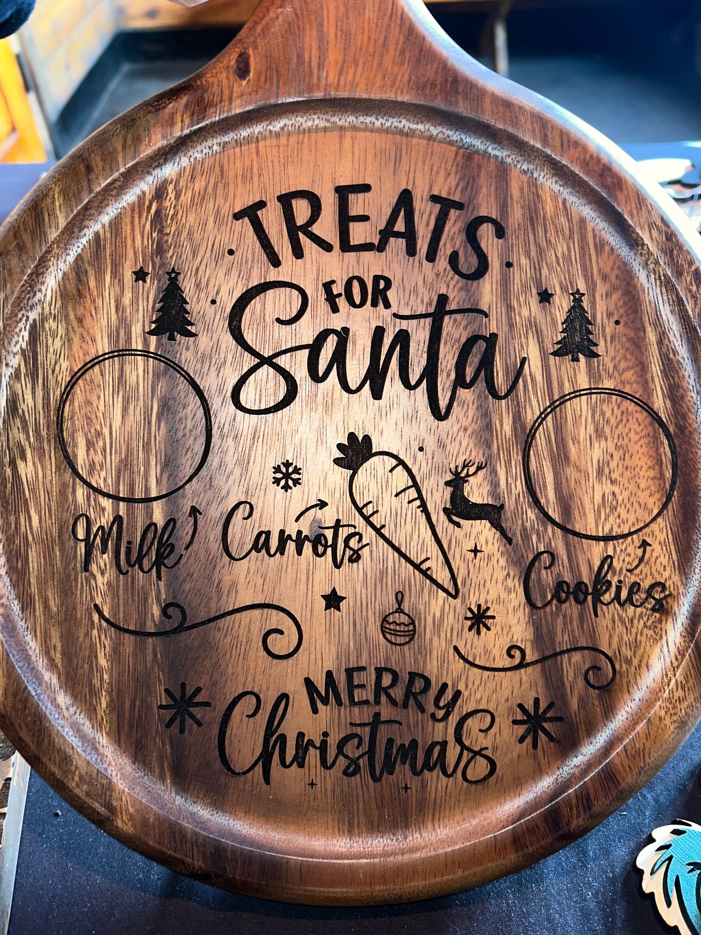 Wooden Cookie Trays for Santa