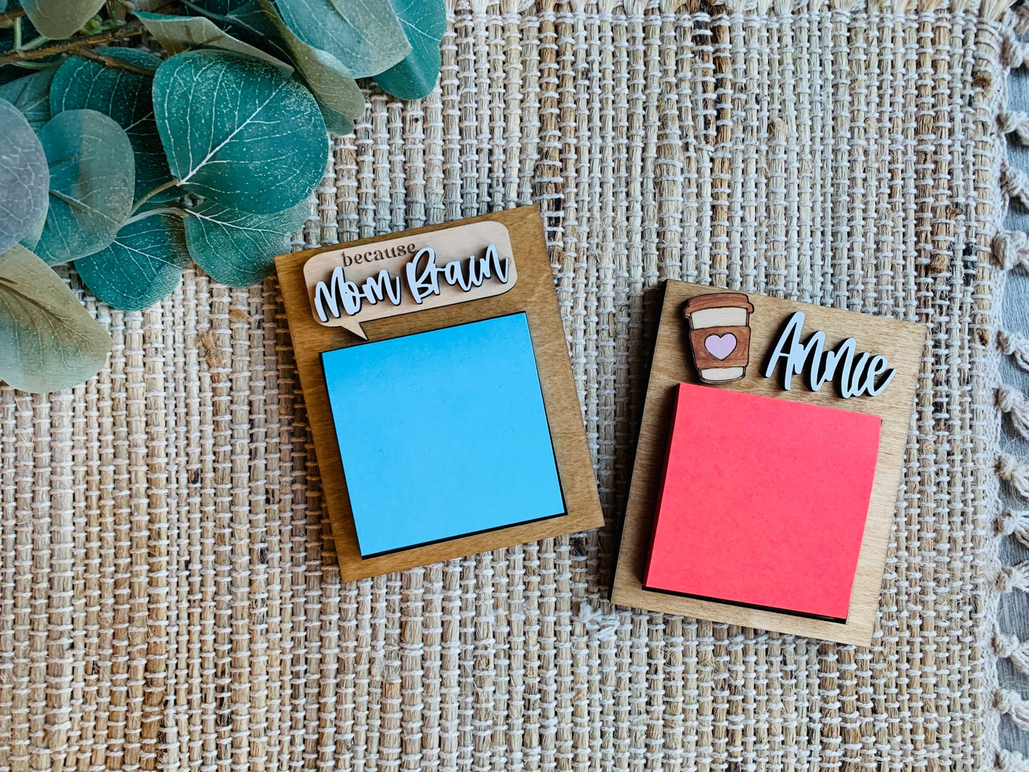 Personalized Wooden Sticky Note Holder