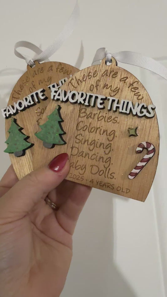 Children Favorite Things Memory Ornament