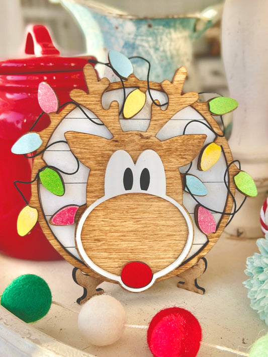Christmas Reindeer Sign or Ornament