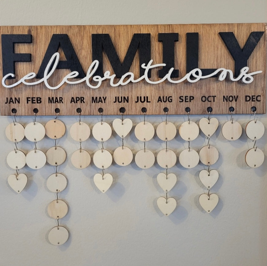 Wooden Family Celebration Boards