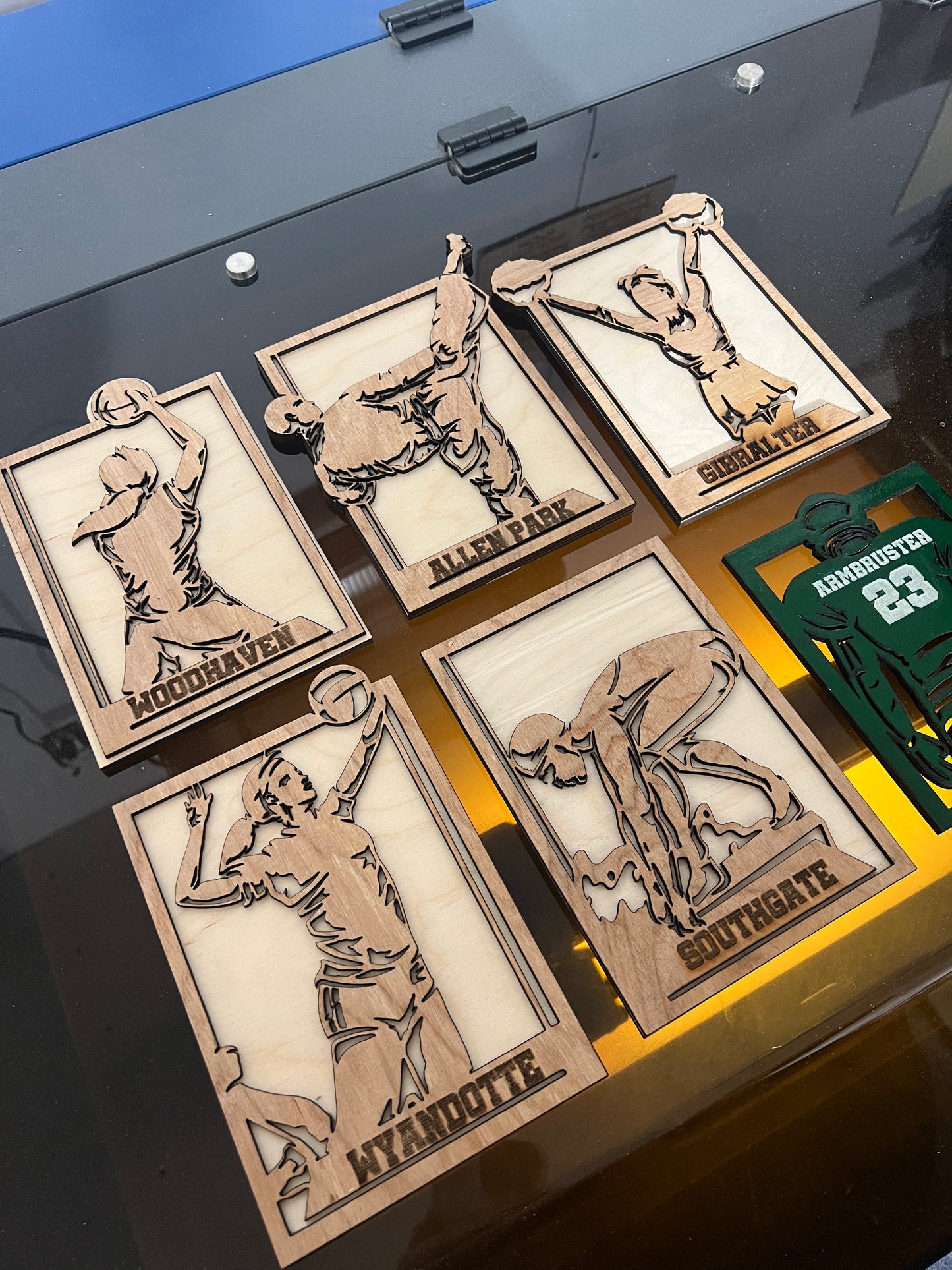 Customizable Wooden Sports Plaques