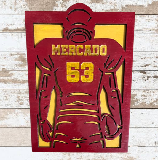 Customizable Wooden Sports Plaques