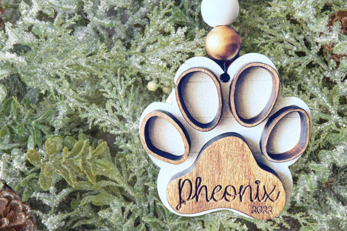 Personalized Wooden Pet Ornament