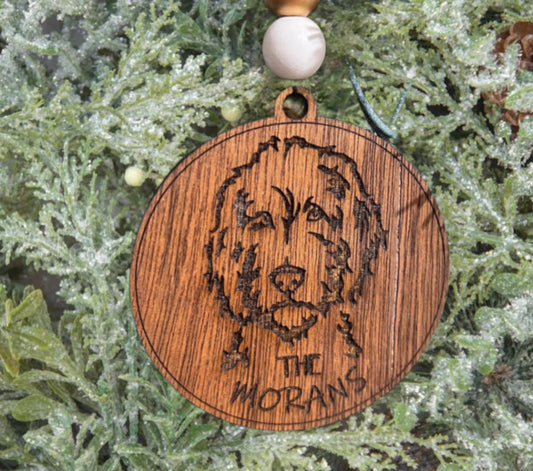 Customized Wooden Doodle Ornament
